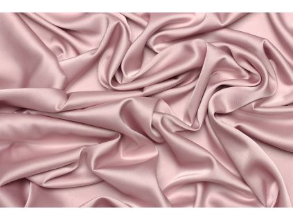 Saténové umělé hedvábí | Silky Armani - Pudrová růžová
