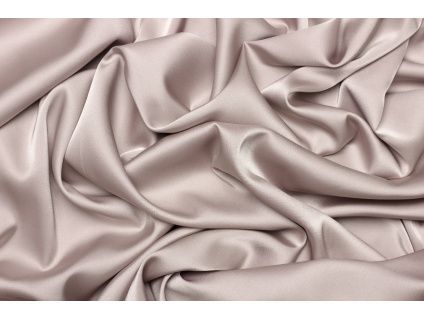 Saténové umělé hedvábí | Silky Armani - Taupe