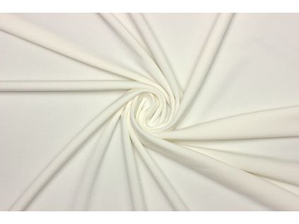 Úplet polyester tenký - Perlově bílá/Ivory 2. Jakost