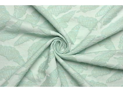Kostýmová látka bavlna | polyester - Plastický vzor listy
