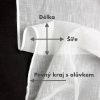 Bílá voálová záclonovina s olůvkem - Šrafovaný vzor 300 cm šíře